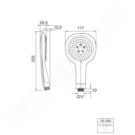 Steinberg 100 - Pommeau de douche, chrome 100 1656