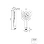 Steinberg 100 - Pommeau de douche, chrome 100 1656