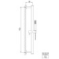 Steinberg 100 - Set de pommeau de douche, barre et flexible, blanc 100 1601 W