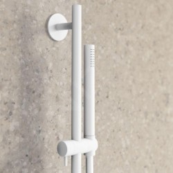 Steinberg 100 - Set de pommeau de douche, barre et flexible, blanc 100 1601 W
