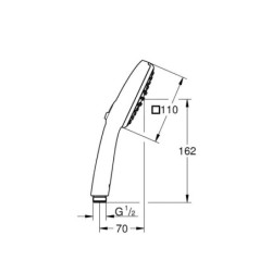 Grohe Vitalio Comfort - Pommeau de douche, 2 jets, chrome 26925001