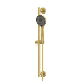 Steinberg 340 - Set de pommeau de douche, barre et flexible, 3 jets, or brossé 340 1601 BG
