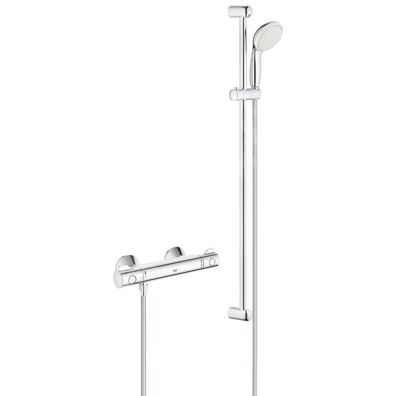 Grohe Grohtherm 800 - Mitigeur thermostatique de douche avec set de douche de 900 mm, chrome 34566001