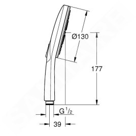 Grohe Rainshower SmartActive - Douche de tête 130 9,5 l/min, 3 jets, Warm Sunset brossé 26574DL0