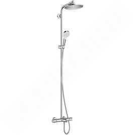 Hansgrohe Crometta - Mitigeur de baignoire thermostatique Showerpipe S 240, chrome 27320000