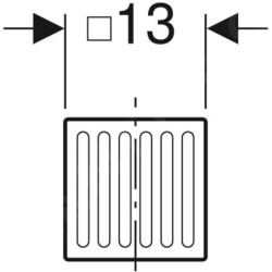 Geberit Accessoires - Siphon de sol PE, avec grille 150x150 mm 361.666.16.1
