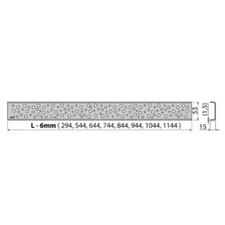 Alcadrain Grilles - Grille pour caniveau de douche linéaire 850 mm, inox brillant BUBLE-850L