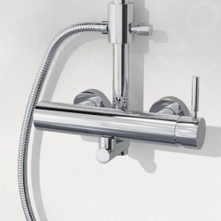 Steinberg 100 - Ensemble de douche avec mitigeur, diamètre 200 mm, chrome 100 2760