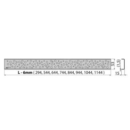 Alcadrain Grilles - Grille pour caniveau à douche linéaire 950 mm, inox poli BUBLE-950L