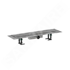 Hansgrohe RainDrain Compact - Caniveau de douche 80 cm, avec grille, acier inoxydable brossé 56178800