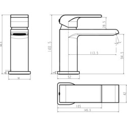 Novaservis Nobless Sharp - Mitigeur de lavabo avec vidage, chrome 37001,0