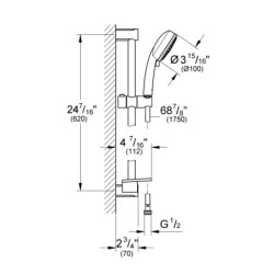 Grohe Tempesta Cosmopolitan - Colonne de douche, 3 jets, chrome 27576002