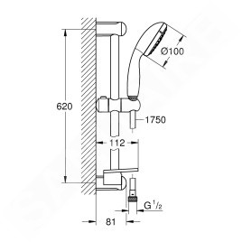 Grohe Tempesta New - Colonne de douche, 3 jets, chrome 27927001