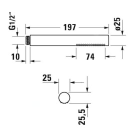 Duravit Douches - Pommeau de douche, noir mat UV0640001046