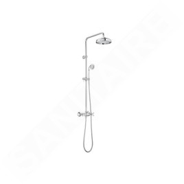 Roca Carmen - Ensemble de douche avec mitigeur, diamètre 216 mm, 1 jet, chrome A5A974BC00