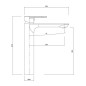 Cersanit Crea - Mitigeur de lavabo, noir S951-332