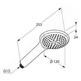 Kludi Freshline - Douchette, 1 jet, blanc 6780043-00