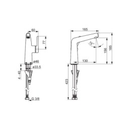 Hansa Designo - Mitigeur de lavabo, chrome 51922283