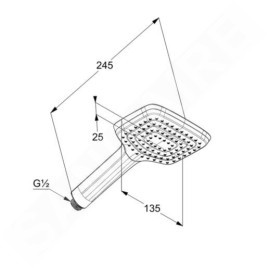 Kludi Freshline - Douchette manuelle, 1 jet, chrome 6450005-00