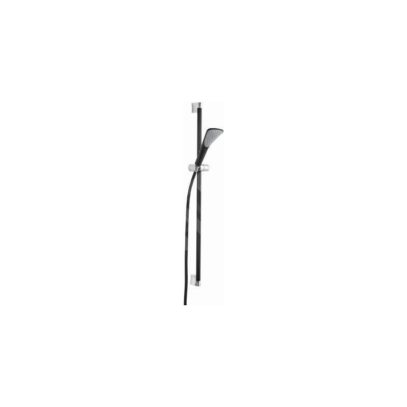 Kludi Fizz - Ensemble pommeau de douche, flexible de douche, barre 900 mm, noir mat 6764087-00