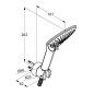 Kludi Fizz - Set de pommeau de douche, support et flexible, 3 jets, blanc/chrome 6775091-00