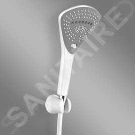 Kludi Fizz - Set de pommeau de douche, support et flexible, 3 jets, blanc/chrome 6775091-00