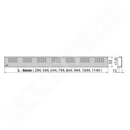 Alcadrain Grilles - Grille pour caniveau à douche linéaire 1050 mm, inox mat DREAM-1050M