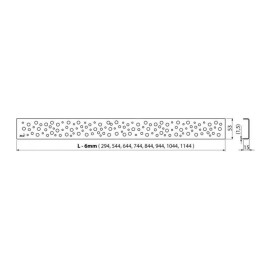 Alcadrain Grilles - Grille pour caniveau à douche linéaire 1050 mm, inox brillant BUBLE-1050L