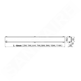 Alcadrain Grilles - Grille pour caniveau de douche linéaire 1150 mm, verre/noir GL1204-1150