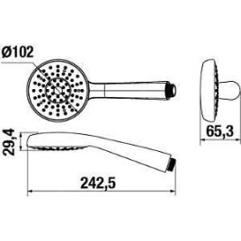 Jika Rio - Pommeau de douche 100, 1 jet, chrome H3611R20041511