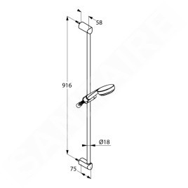 Kludi Logo - Colonne de douche, chrome 6819005-00