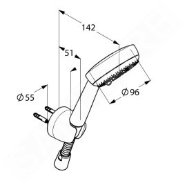 Kludi Logo - Colonne de douche, chrome 6803005-00