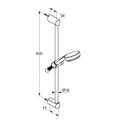 Kludi Logo - Colonne de douche, chrome 6816005-00