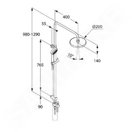 Kludi Logo - Set de douche Dual Shower System, chrome 6809305-00