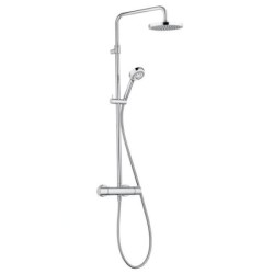 Kludi Logo - Set de douche Dual Shower System avec thermostat, 200 mm, chrome 6809205-00