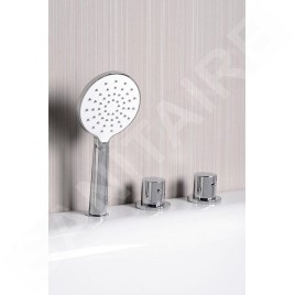 Sapho Douches - Pommeau de douche, blanc/chrome 1204-28