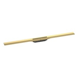 Hansgrohe RainDrain Flex - Caniveau de douche linéaire avec grille en inox 1200, pour montage libre, découpable, aspect d'or