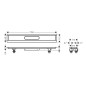 Hansgrohe uBox universal - Kit d'installation pour caniveaux de douche linéaires 700, inox 56011180