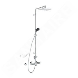 Hansa Fit - Set de douche avec thermostat, 260x200 mm, chrome 65162101