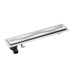 Aqualine Canniveaux - Caniveau de douche Vento avec grille, 960x140x92 mm, acier inoxydable 2708-10