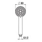 Laufen Accessoires de douche - Pommeau de douche Stella, 3 jets, noir mat H3619850813311