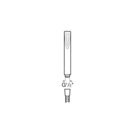 Roca Bisel - Pommeau de douche, 1 jet, chrome A5B9047C00