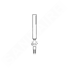 Roca Loft - Pommeau de douche, 1 jet, chrome A505319400