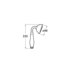 Roca Carmen - Pommeau de douche, 1 jet, chrome / blanc A5B114BC00
