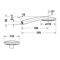 Duravit Douches - Pommeau de douche, chrome UV0650014010