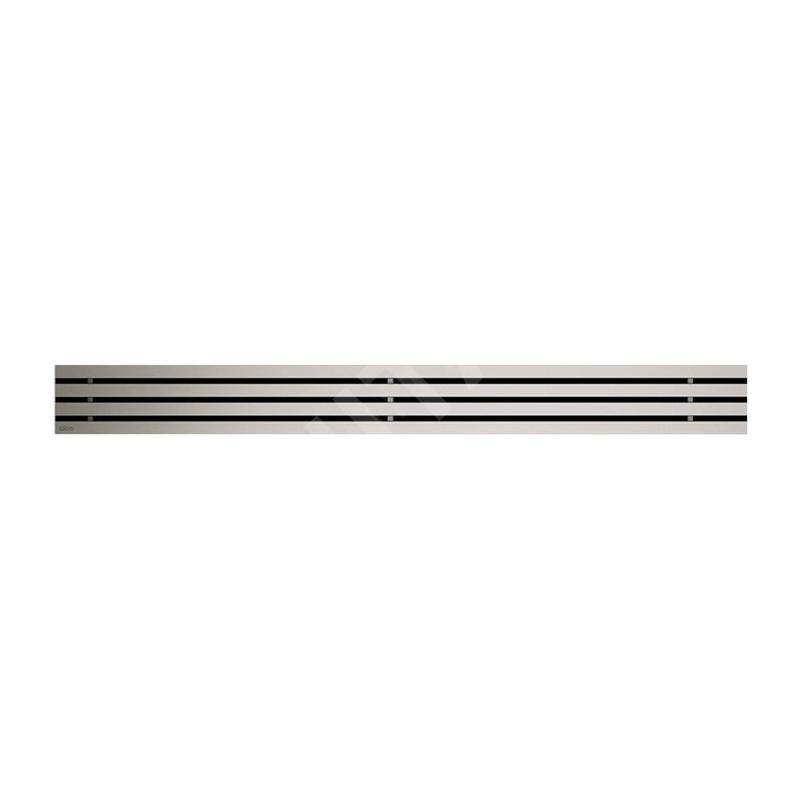 Alcadrain Grilles - Caillebotis pour auge linéaire 650 mm, en acier inoxydable mat GAP-650M