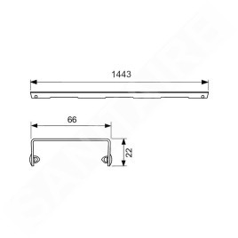 Tece TECEdrainline - Grille Drops pour caniveau de douche 1000 mm, inox poli 601030