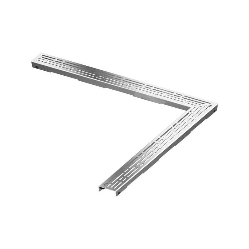 Tece TECEdrainline - Grille pour caniveau à douche d'angle 1200 mm, acier inoxydable poli 611210