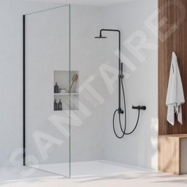 Steinberg 100 - Set de douche sans robinetterie, diamètre 200mm, noir mat 100 2770 S