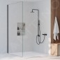 Steinberg 100 - Set de douche sans robinetterie, diamètre 200mm, noir mat 100 2770 S